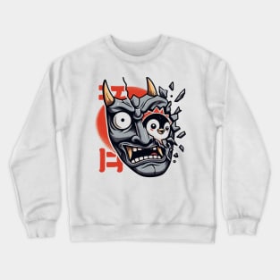 Oni Mask Penguin Crewneck Sweatshirt